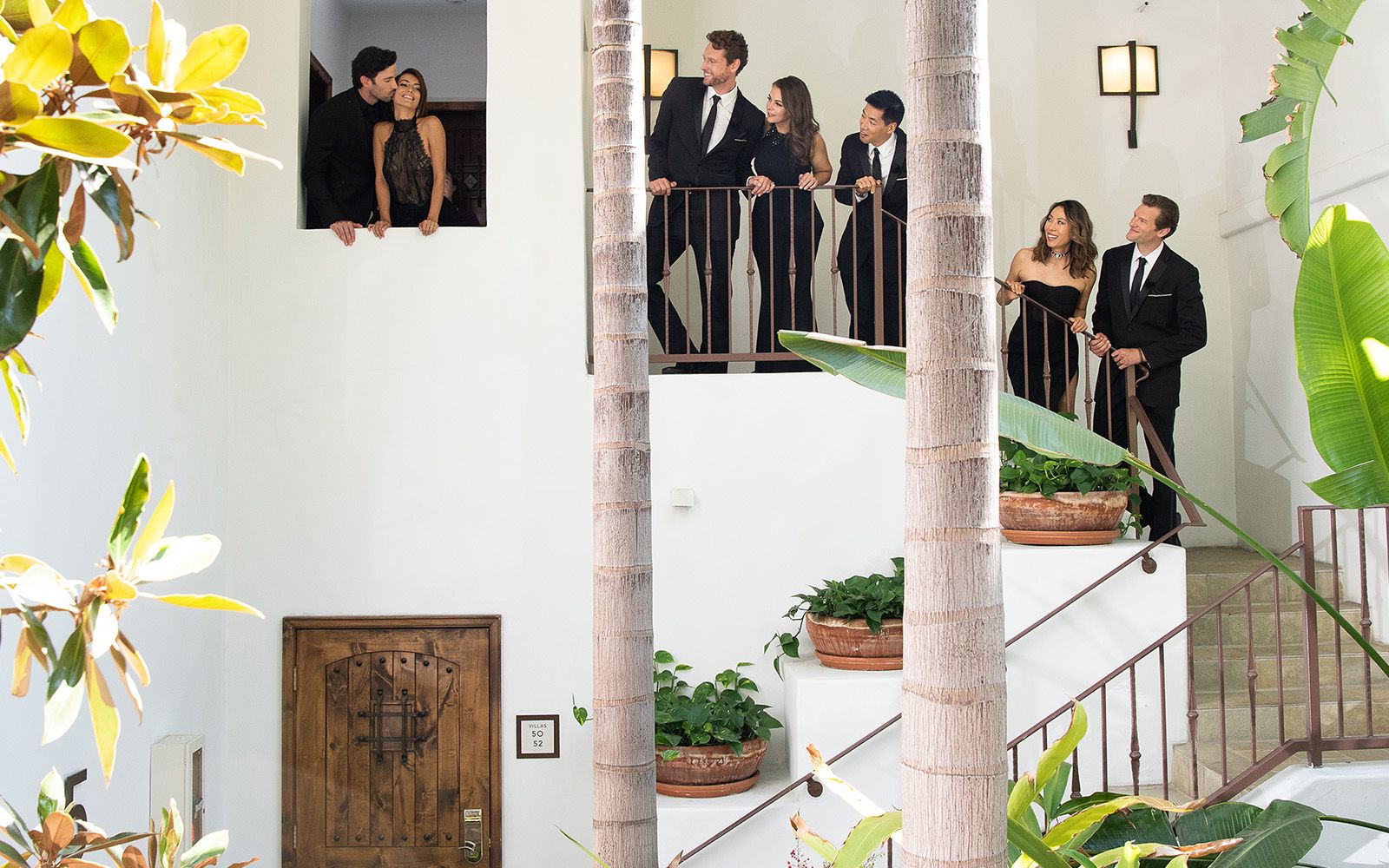 Wedding Party on stairs