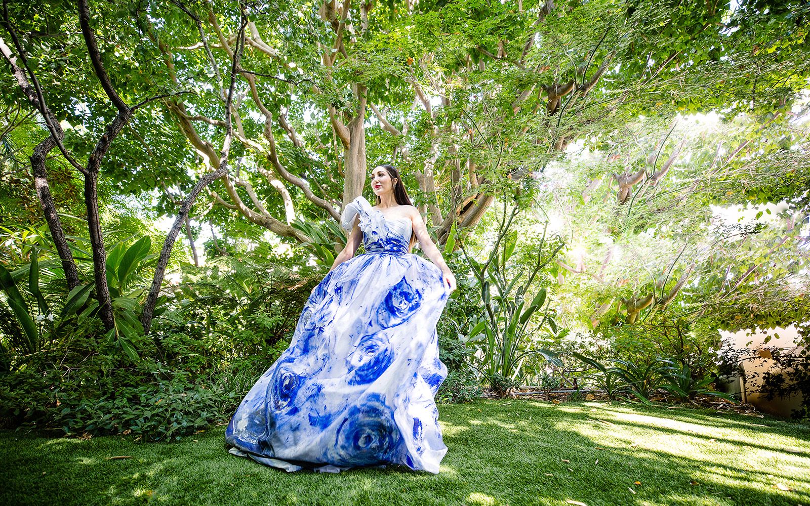 Wedding Dress in the Gardens