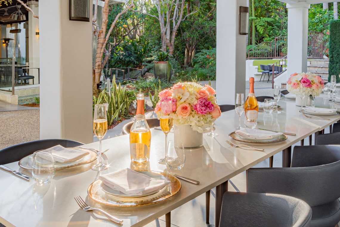 event seating at the spa garden