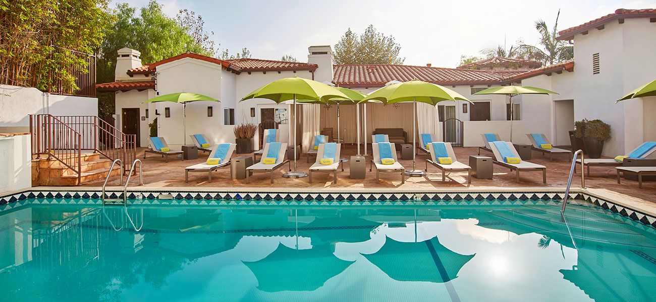 Villa Pool event space under the stars at Sunset Marquis wedding venue